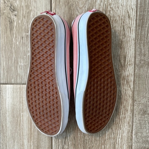 Vans pink and white sneakers, women's size 9 - Picture 3 of 10